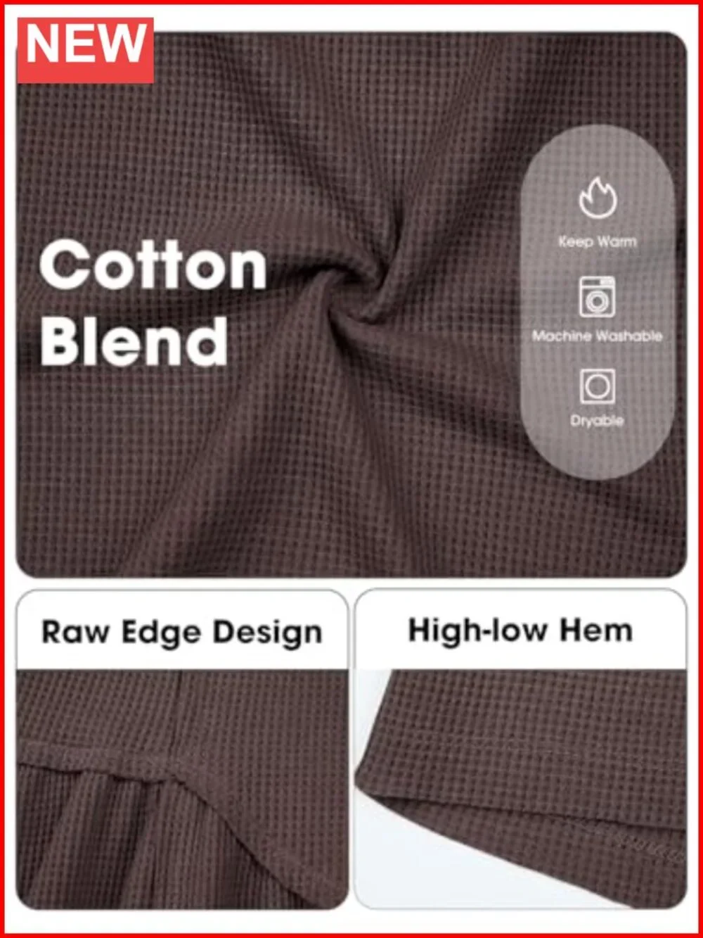N/A waffle knit